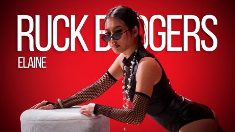 Elaine Fashion Black Leather Bodysuit 4K Model Cinema Music Video Photoshoot
